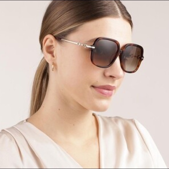 NEW GUCCI GG0884SA 002 HAVANA BROWN SQUARE WOMEN’S GUCCI SUNGLASSES FULL PACKAGE